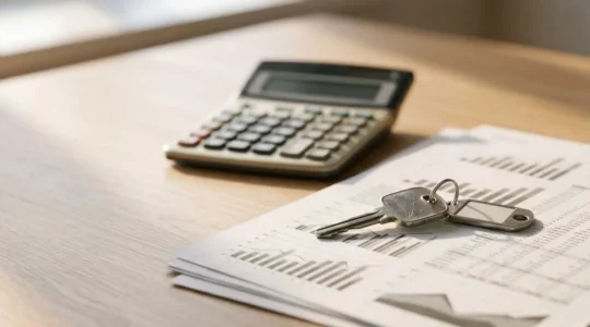Clés de voiture et calculatrice symbolisant l'équilibre entre financement automobile et budget familial