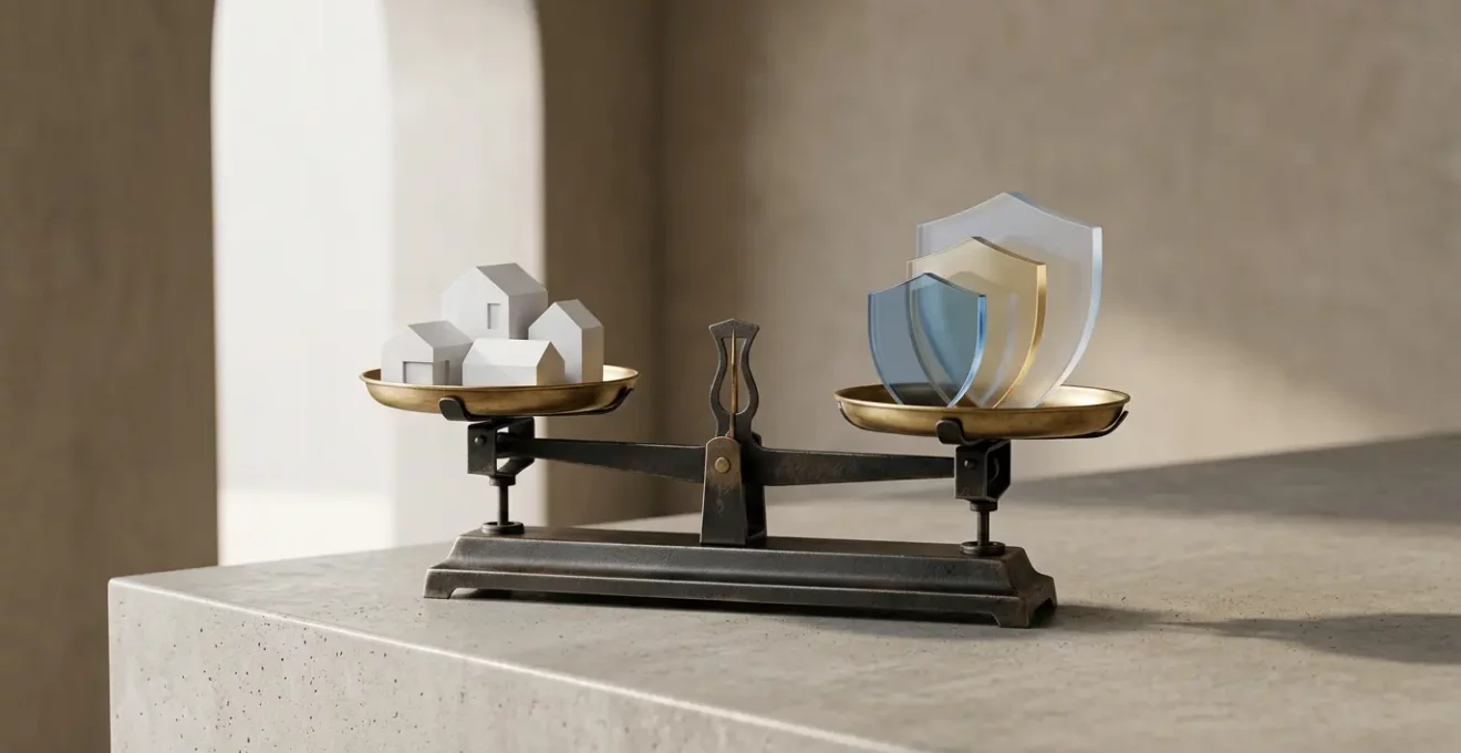 Concept financier illustrant l'assurance emprunteur et la capacité d'emprunt immobilier