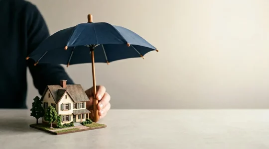 Scène évoquant la sécurité financière face à la perte d'emploi dans le contexte d'un crédit immobilier