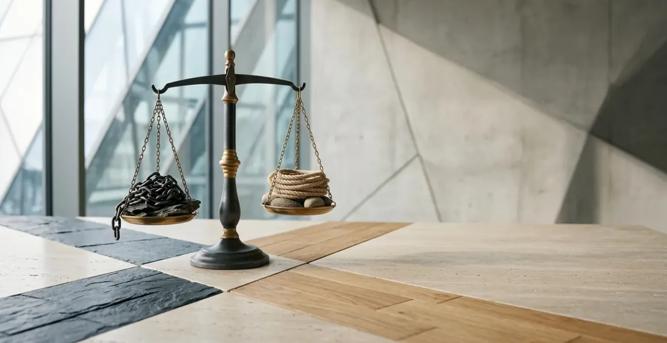 Représentation visuelle du dilemme financier entre piège à dettes et flexibilité en leasing automobile