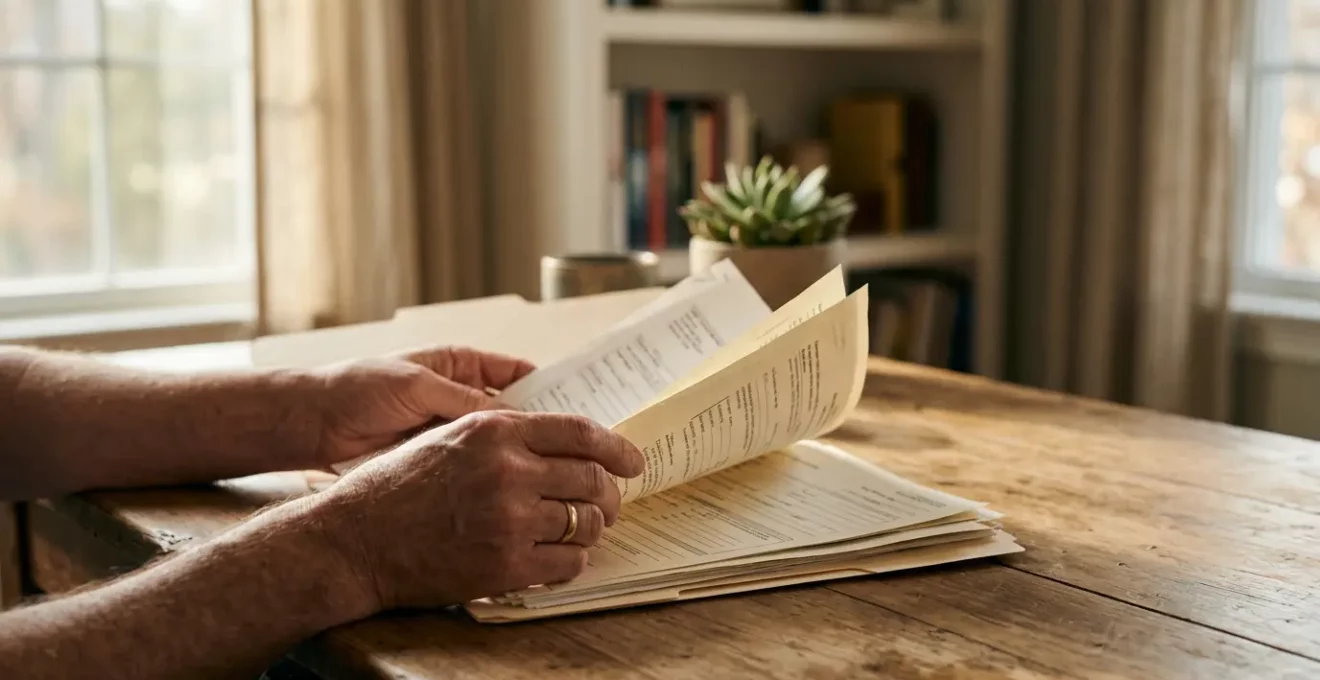 Documents médicaux et contrat d'assurance crédit sur un bureau, symbolisant la protection de l'emprunteur en cas d'incapacité de travail