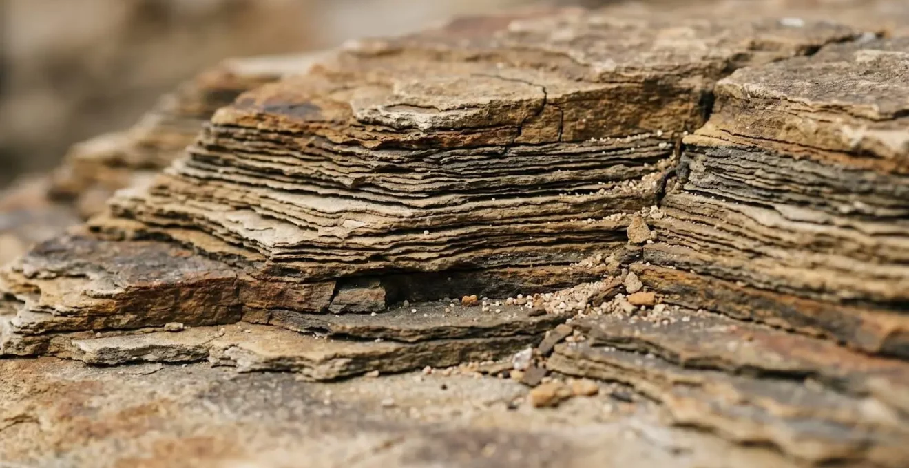 Représentation macro de la texture et des détails symbolisant l'érosion progressive des frais